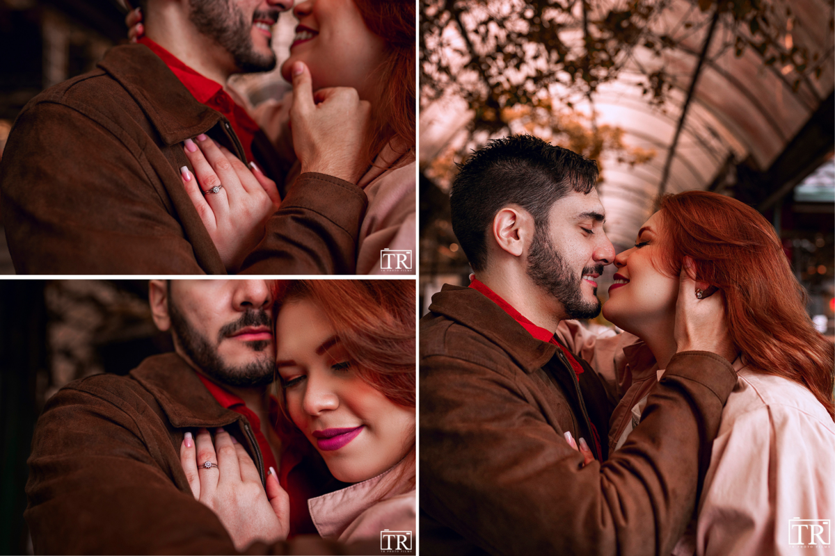 Ensaio casal romantico rua coberta gramado