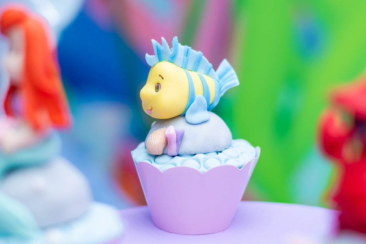 Decoração Festa da pequena Ariel na Estação Faz de Conta Taquara