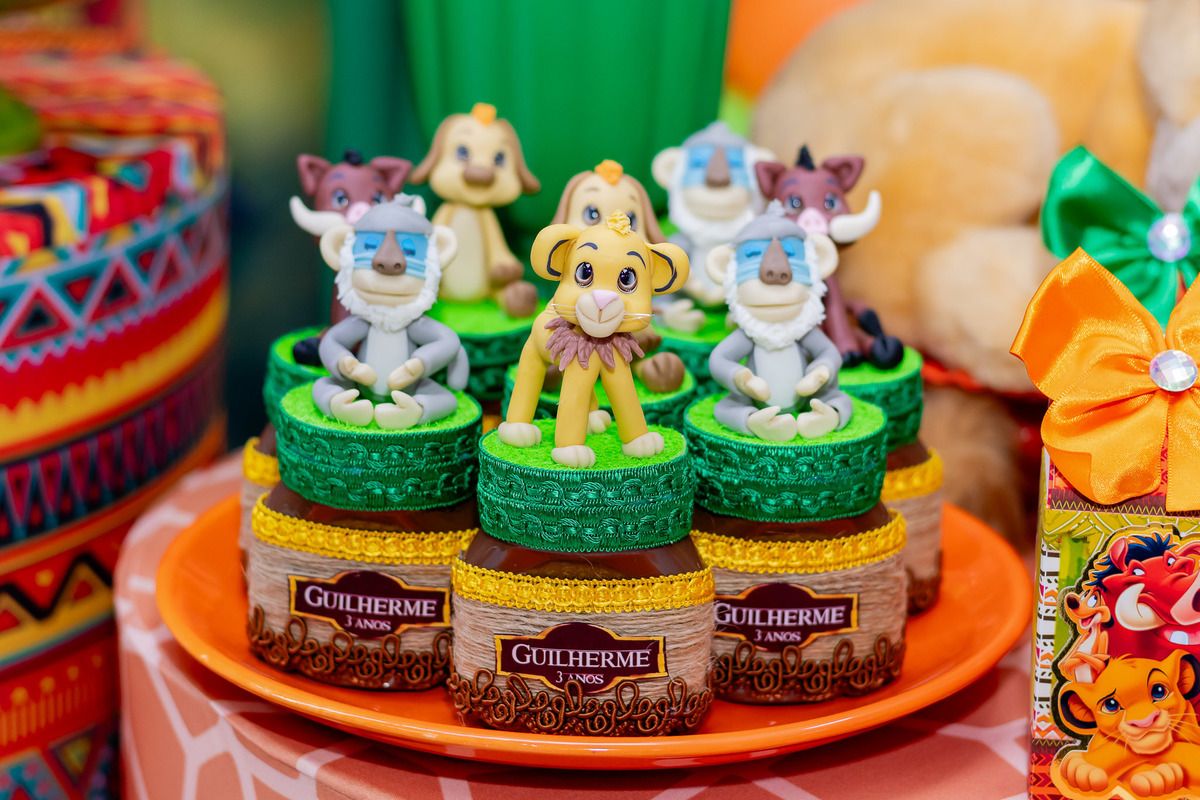 detalhes da Decoração de  festa infantil Rei Leão Rio de Janeiro