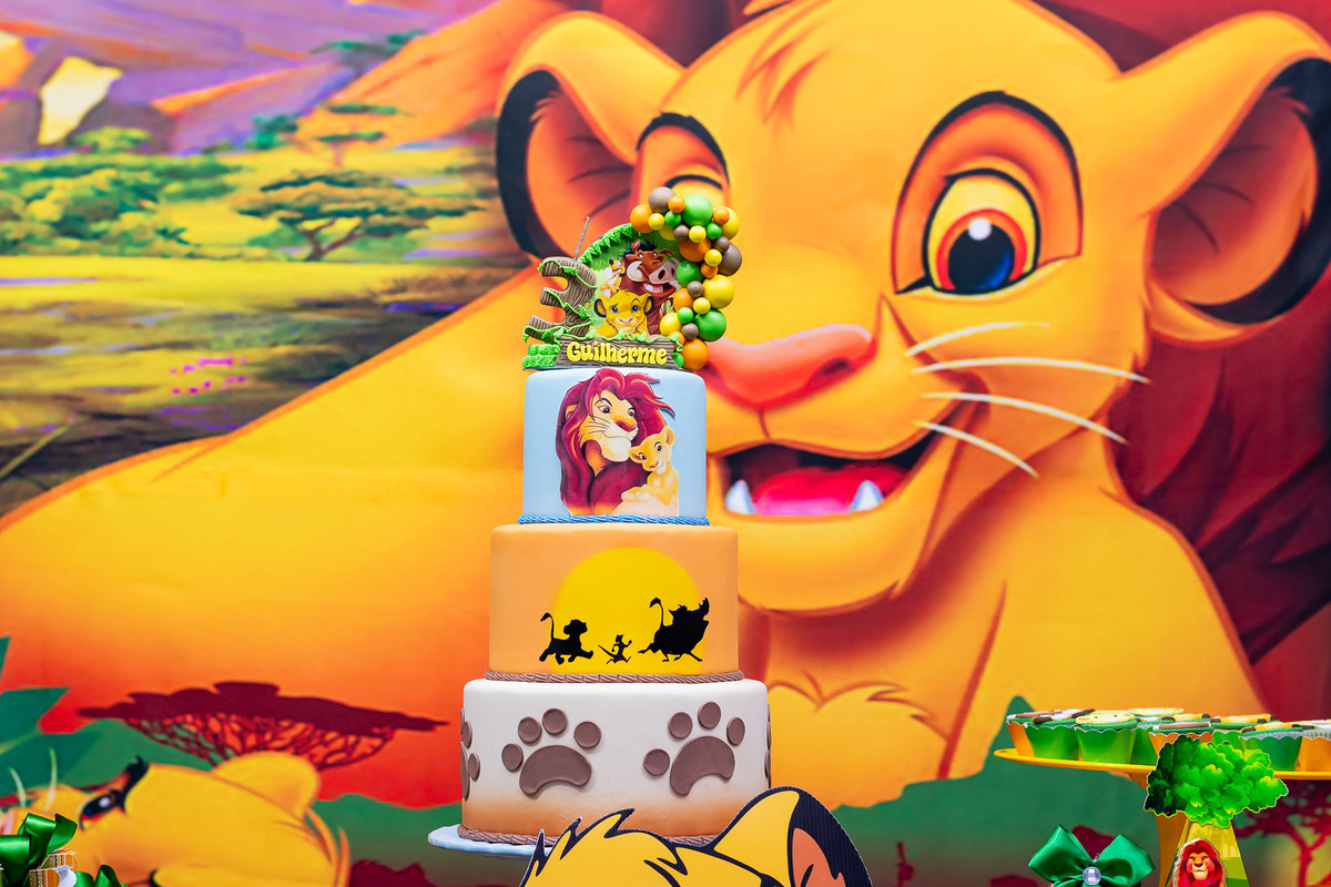 bolo de  festa infantil Rei Leão Rio de Janeiro