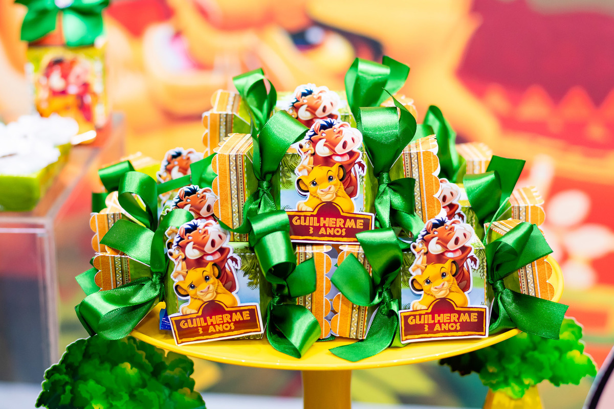 detalhes da Decoração de  festa infantil Rei Leão Rio de Janeiro