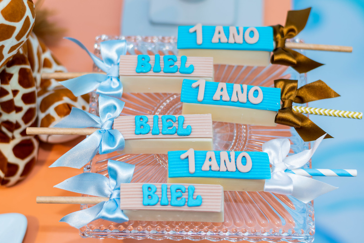 doces personalizados exclusivos com a identidade visual da festa do Biel da Arca de Noé na Space Treehouse 3