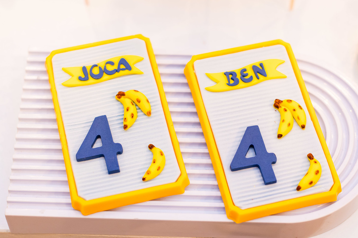 detalhes dos personalizados exclusivos da festa Minions no Espaço Pimenteira
