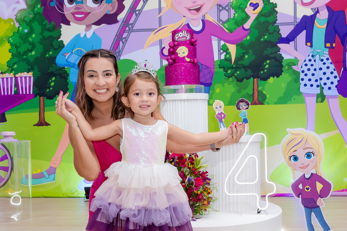 O encanto da Betina vestida de bailarina para o momento especial da festa 6