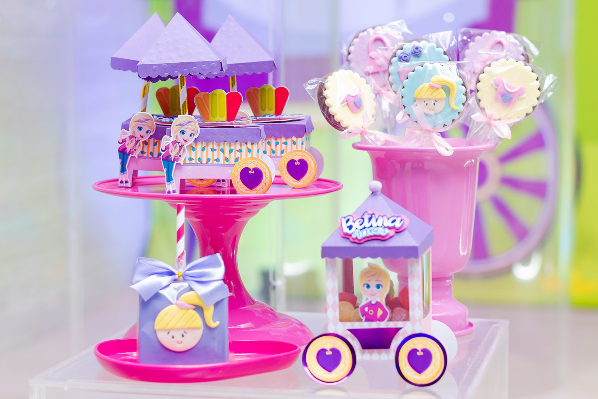 Decoração temática Polly Pocket: detalhes e personalizados na casa de festa ImaginaMundi2