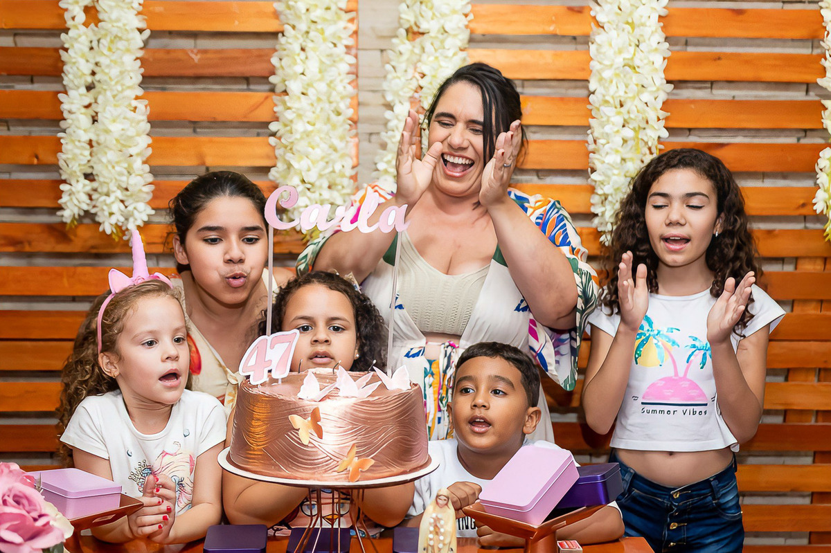 Momento parabéns com as crianças