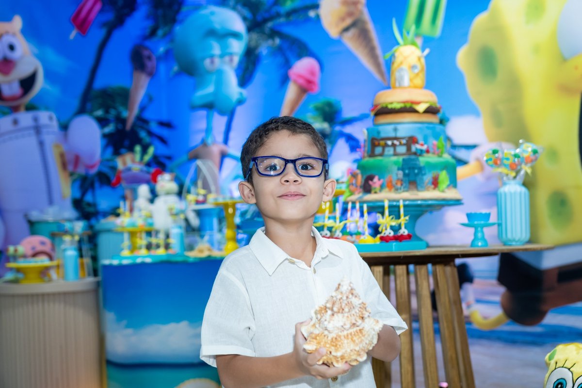 Foto na decoração Bernardo tema Bob Esponja 1