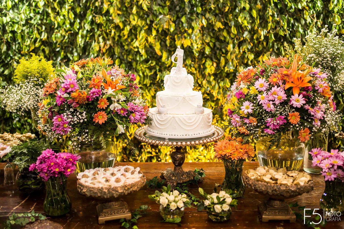 Decoração da festa dos noivos Ana Paula e Renan Casamento Muzambinho - MG