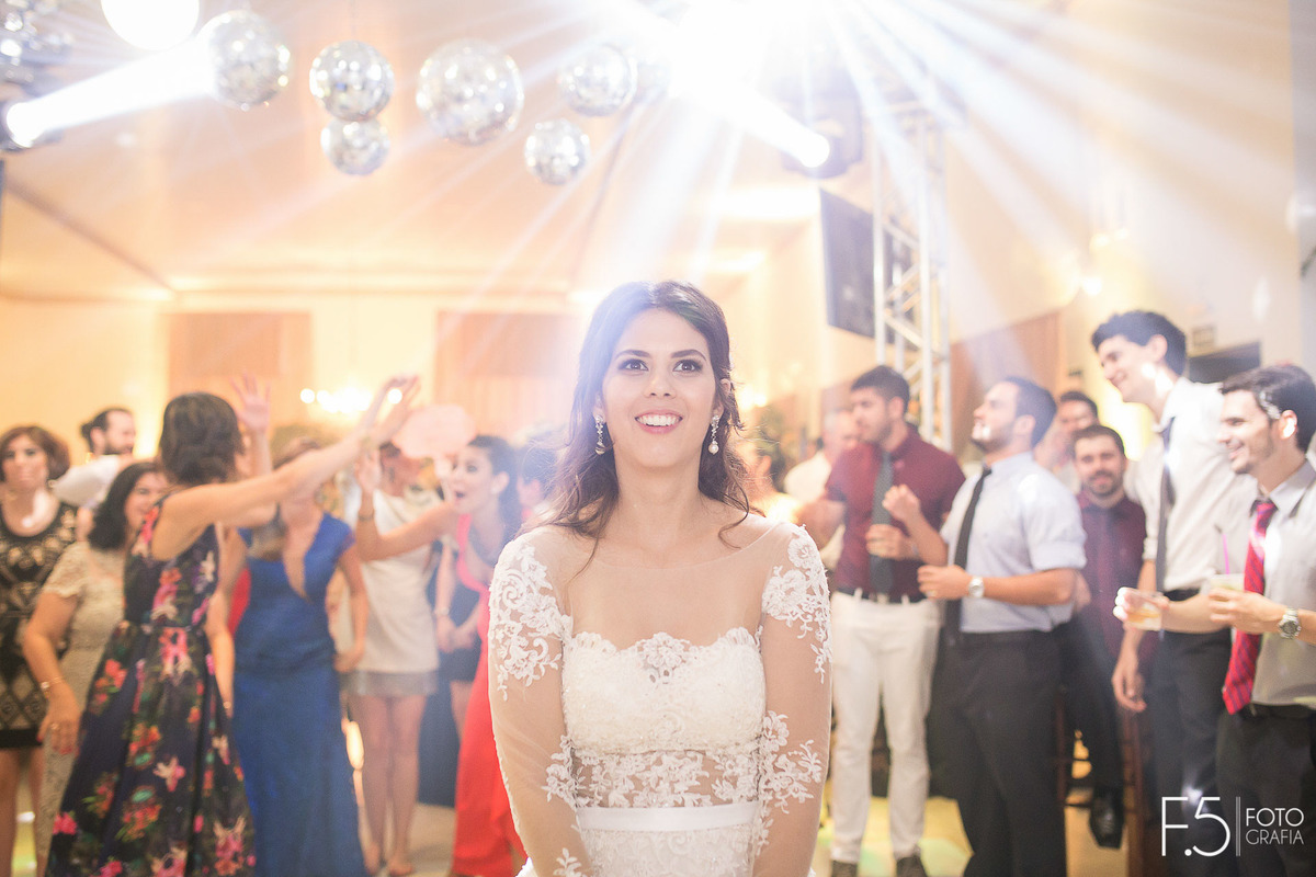 Noiva Mariana na sua festa de casamento, em Guaxupé -MG.
