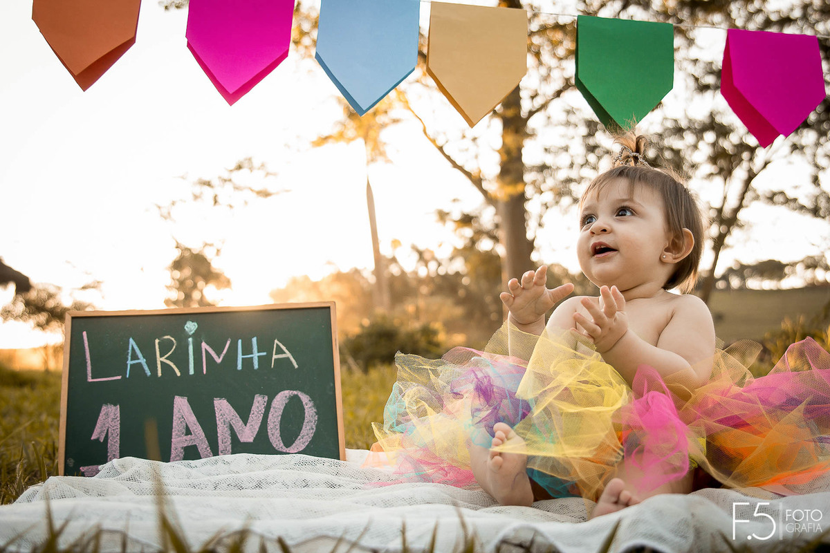 1 ano da Larinha, com cenário e muito amor, em Muzambinho - MG.