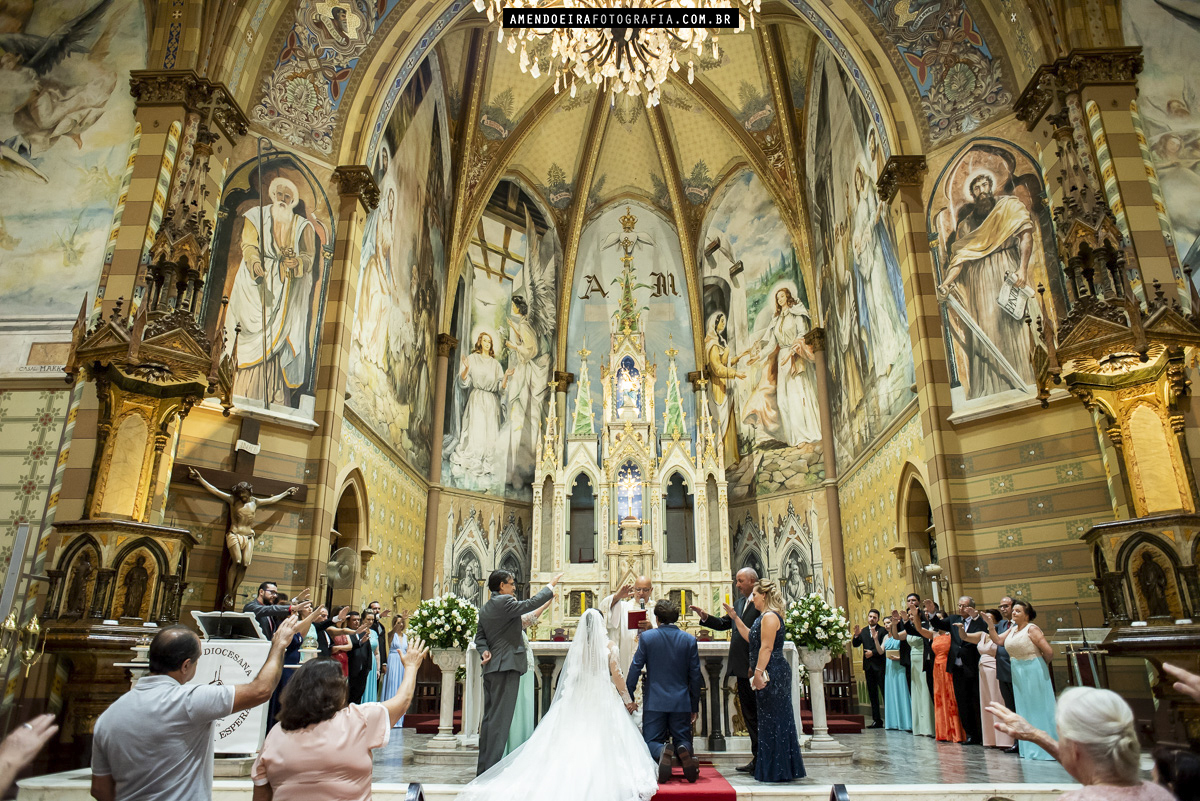 bencao dos pais e padrinhos em cerimonia de casamento na igreja matriz de jau