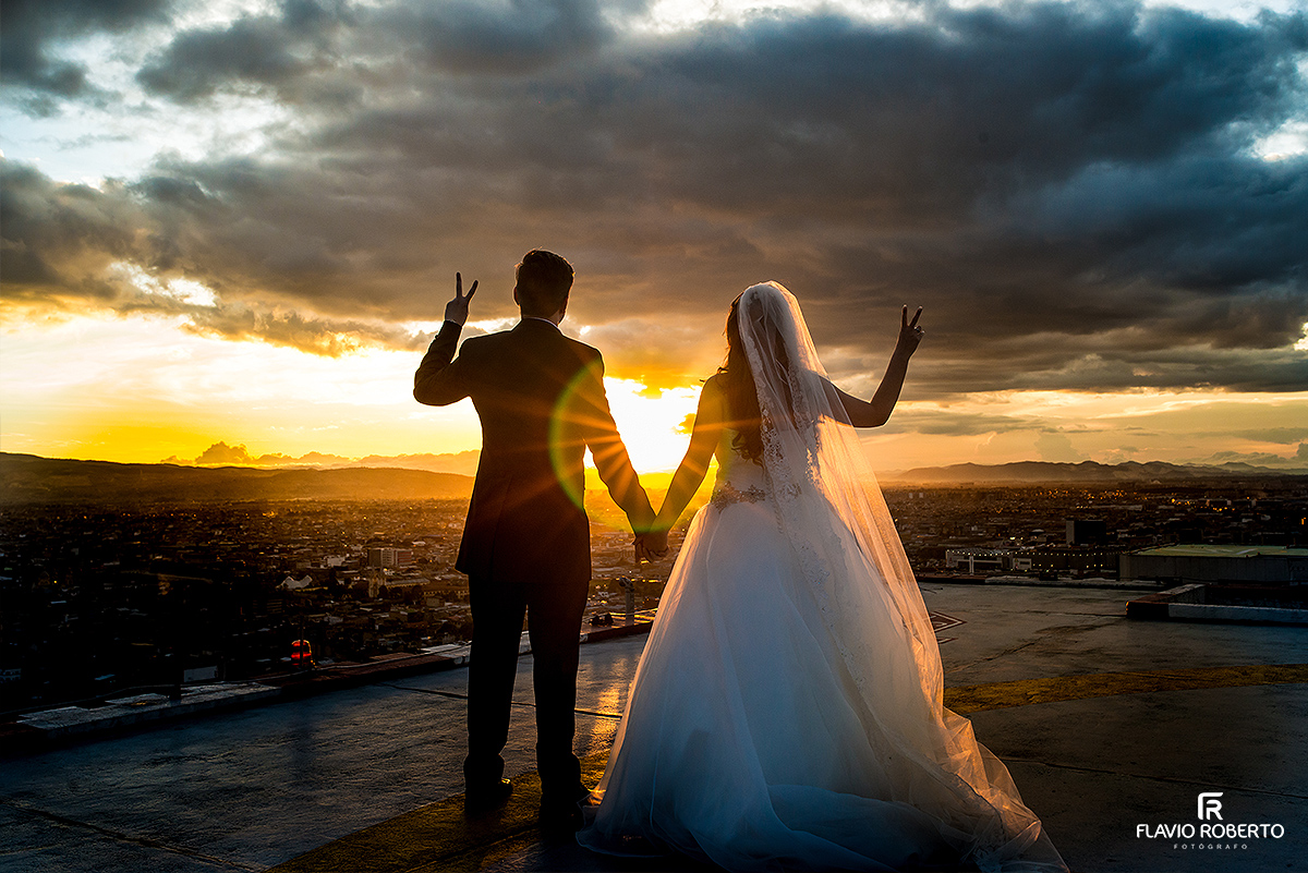 Ensaio fotografico com os noivos em Bogota