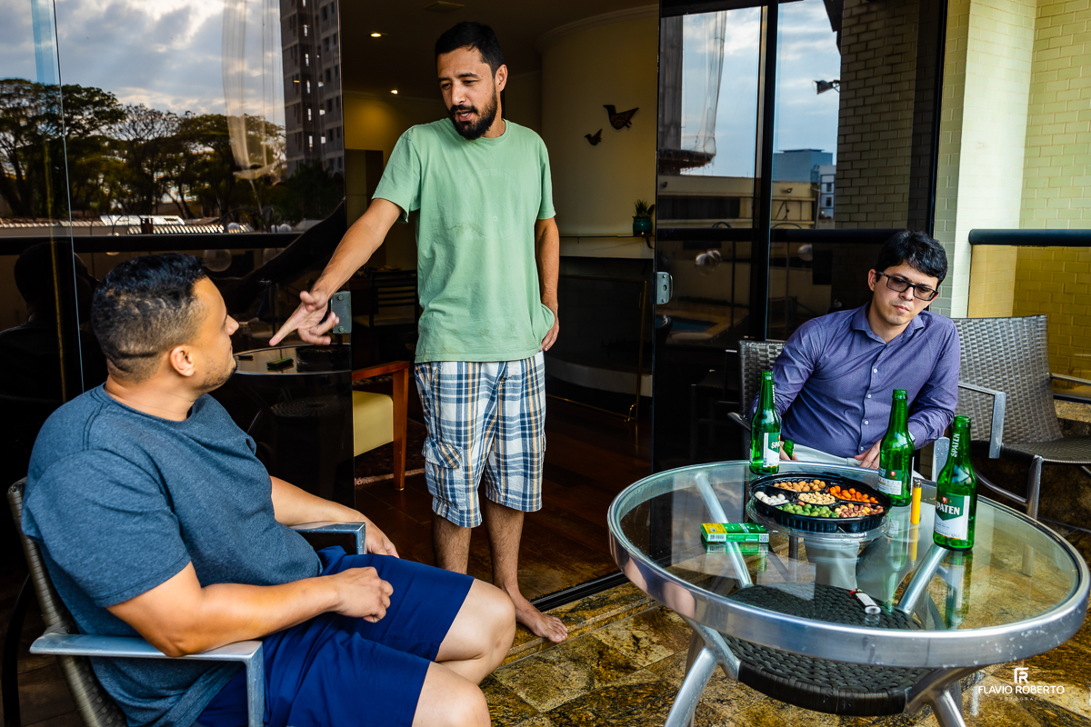 Making Of do Noivo durante Casamento em Sao José dos Campos