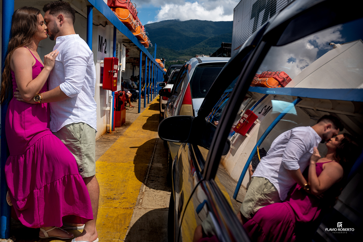 Pre Wedding durante a travessia da balsa de Sao Sebastião para Ilhabela