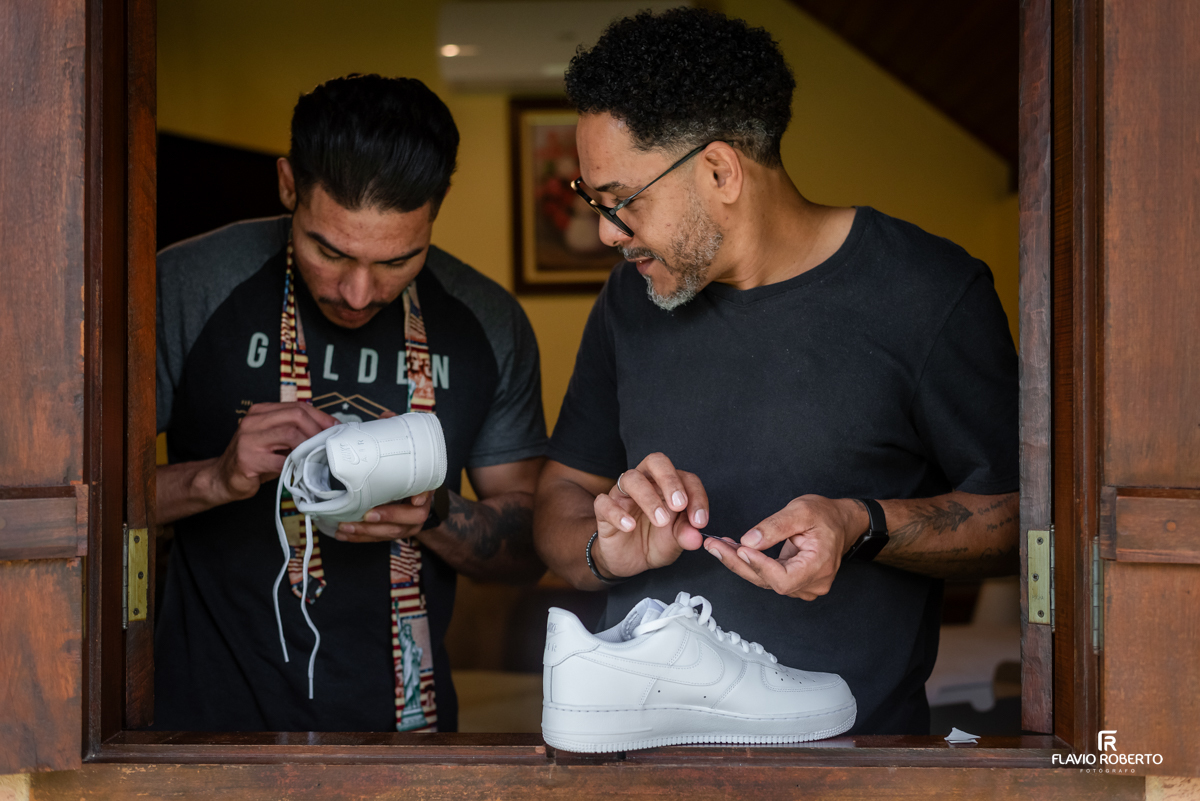 Making Of do Noivo no Espaço Colar de Ouro em Cunha