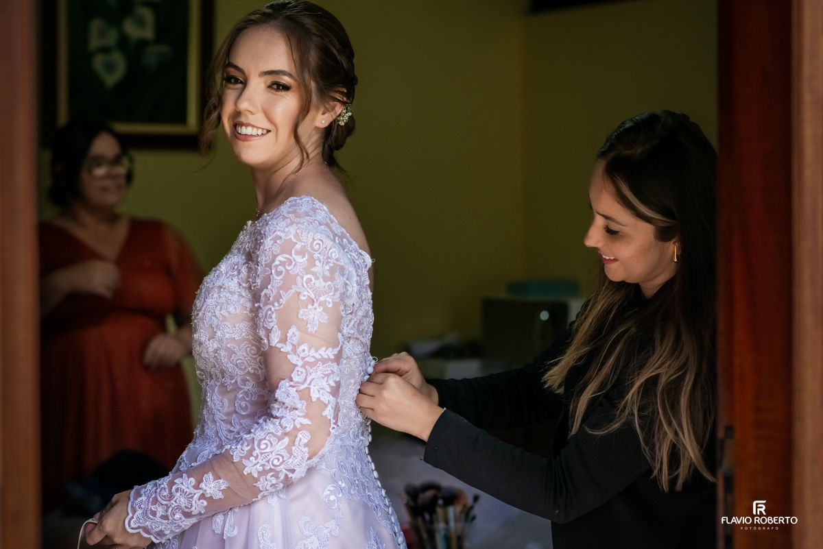 Making Of da Noiva no Espaço Colar de Ouro em Cunha