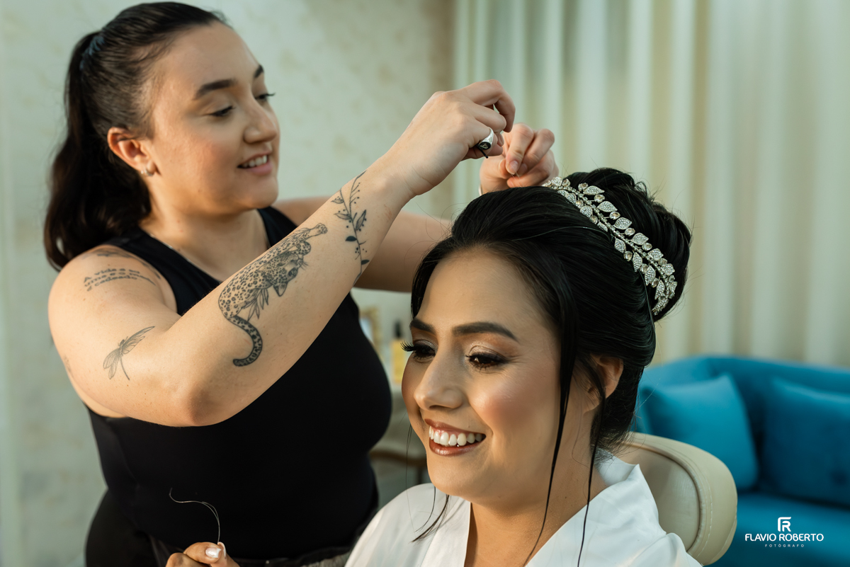 Making Of da Noiva no Ateliê Valëria Vendrasco em Guaratinguetá, SP