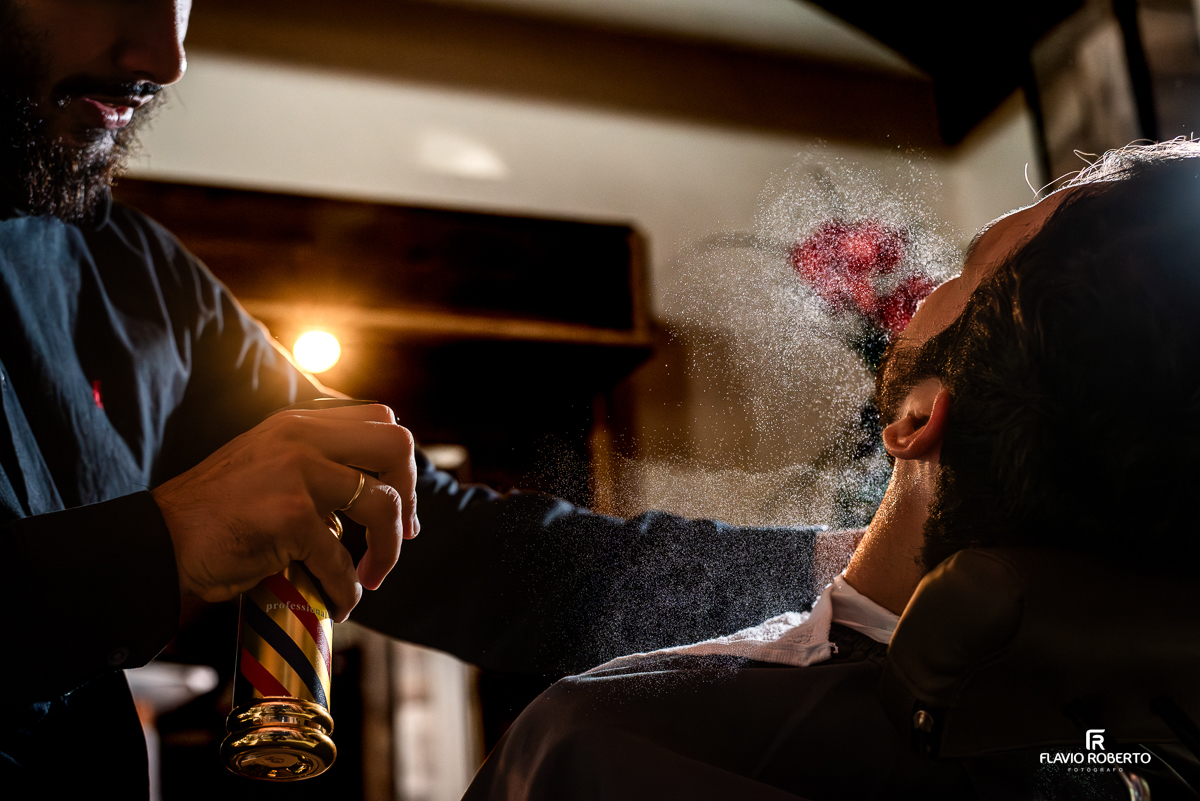 Making Of do Noivo durante casamento no Recanto Vip de Guaratinguetá