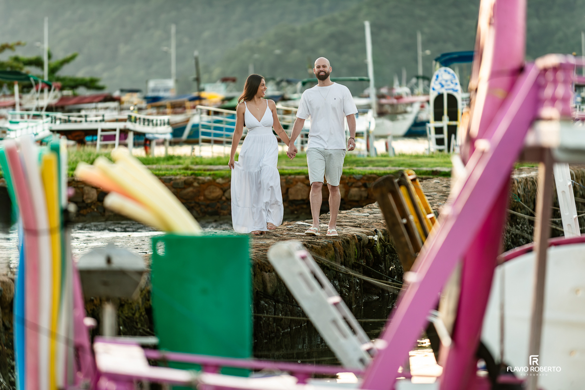 Pre Wedding durante o nascer do sol no Centro Histórico de Paraty, Rio de Janeiro
