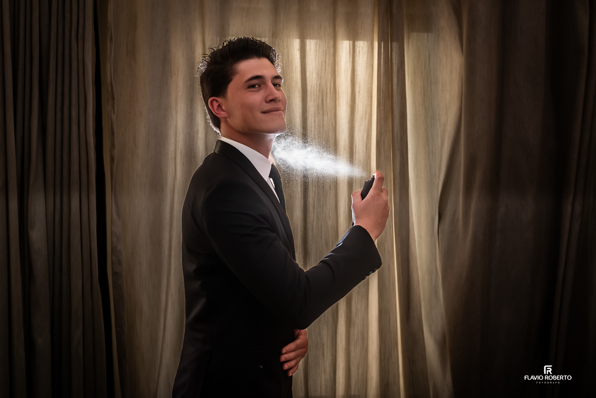 Making Of do Noivo em uma casa na cidade de Aparecida