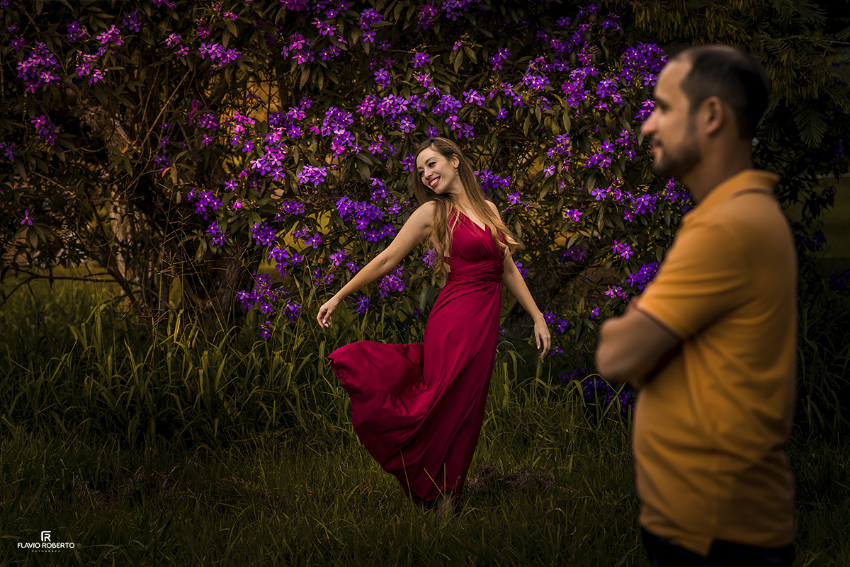 noiva de vestido vermelho