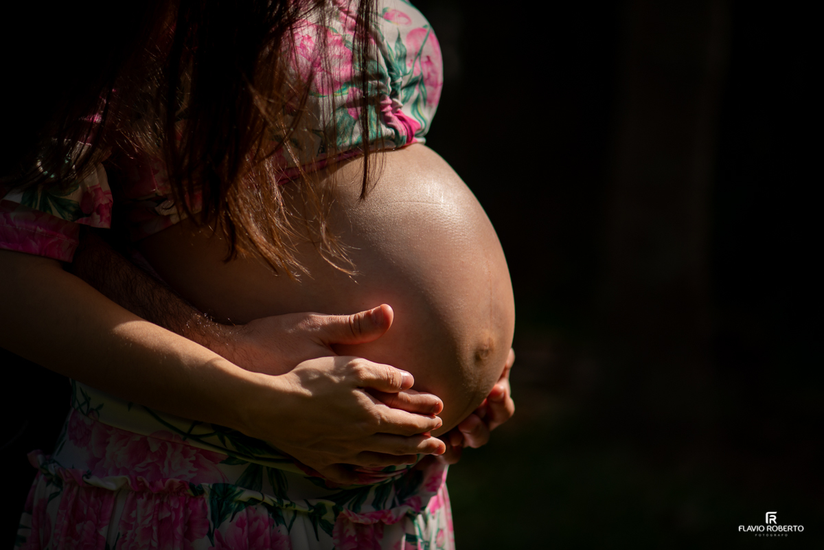 Barriga no 8º mês de gestaçao
