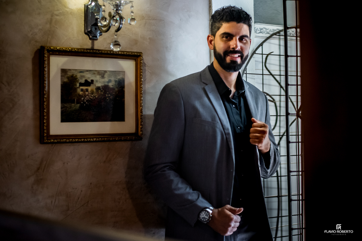 Noivo no Sítio dos Ipês em Taubaté