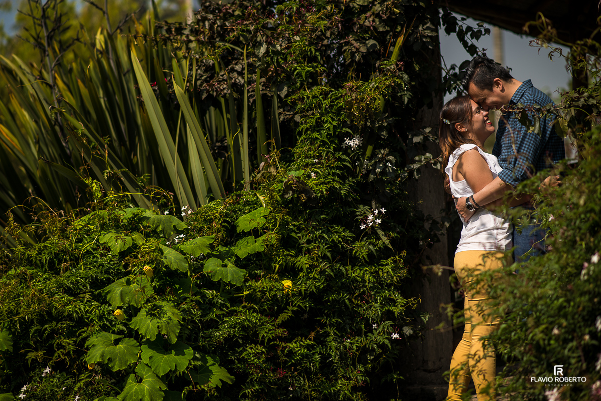 casal namorando no jardim botanico