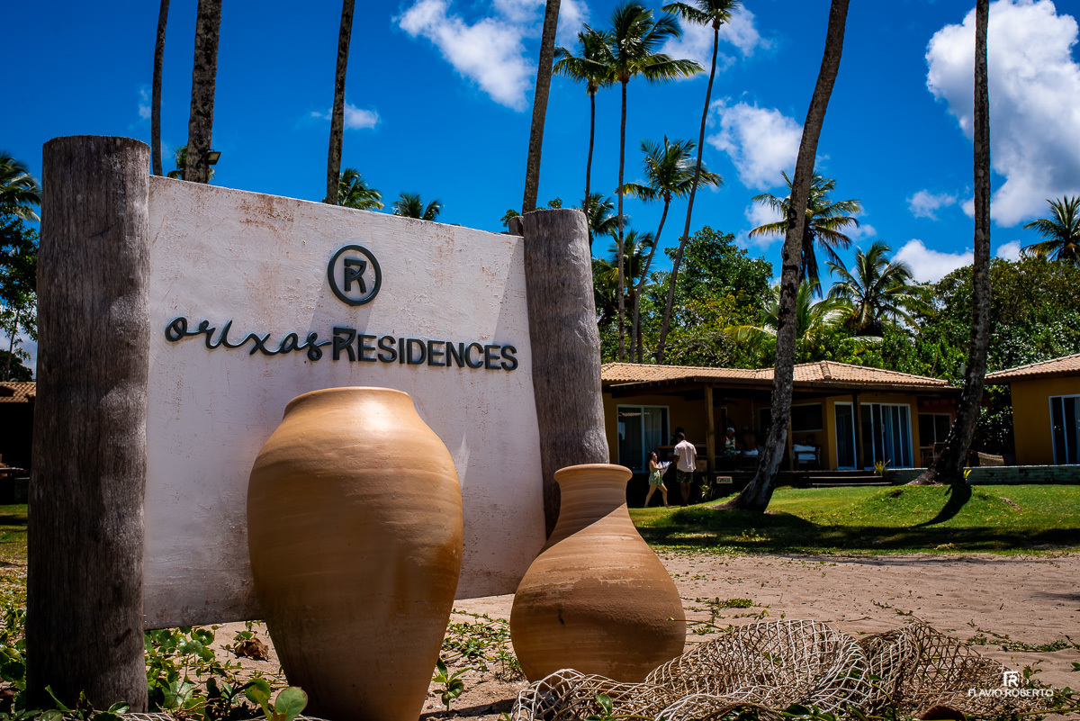 Entrada do Orixás Residences do Hotel Vila dos Orixás em Morro de Sao Paulo na Bahia 