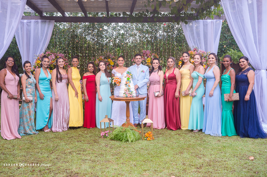 foto de padrinhos casamento na hagite chacara de eventos fotografia de casamento
