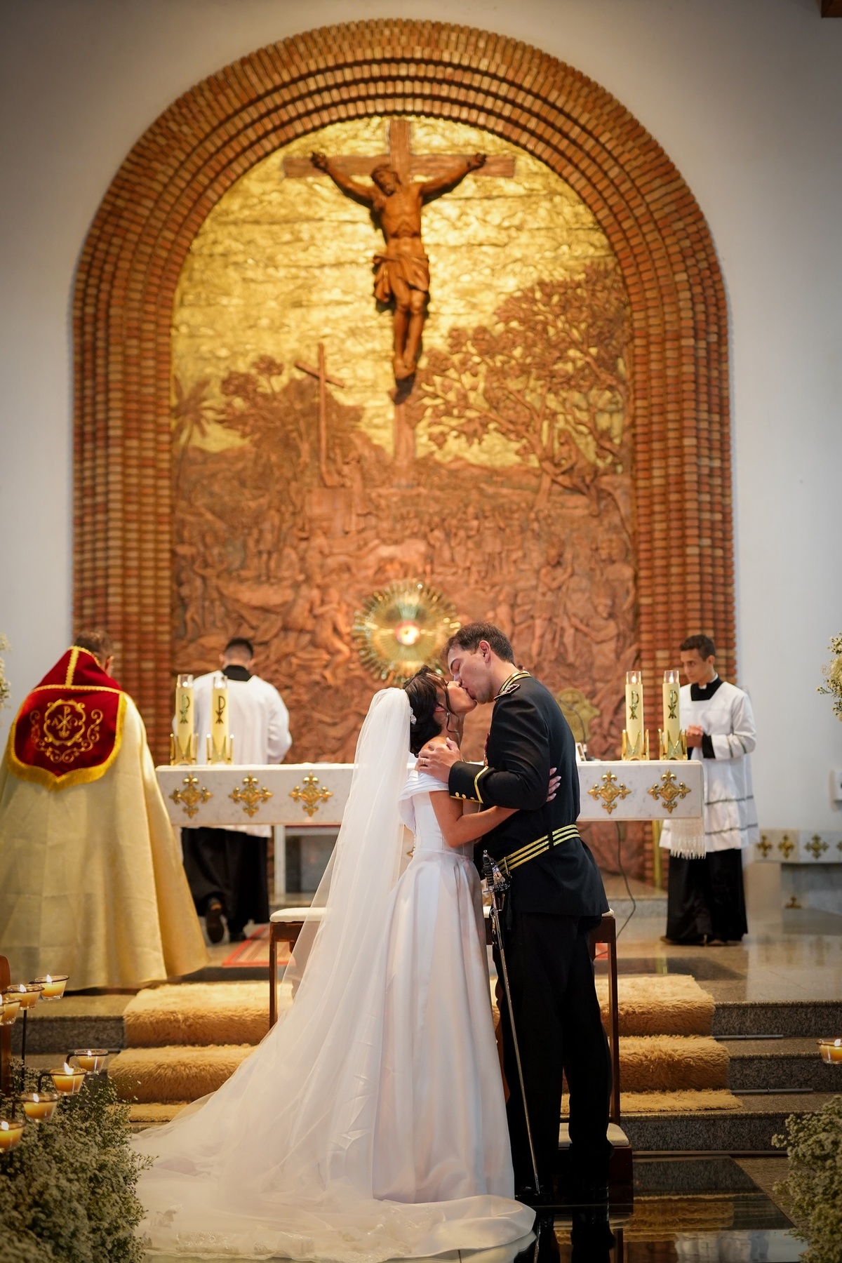 Casamento Militar com teto de aço na Igreja São Judas Tadeu em Brasília Df
