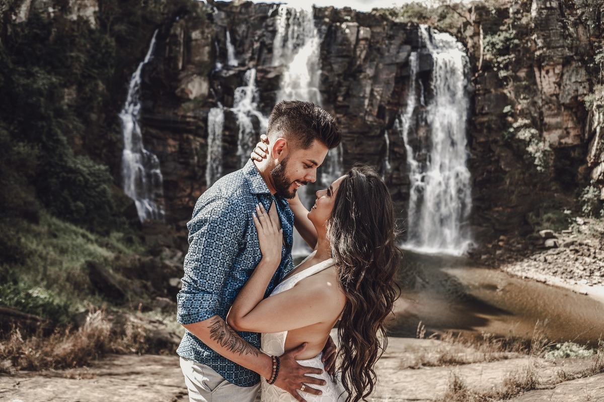 Ensaio de casal Cachoeira 