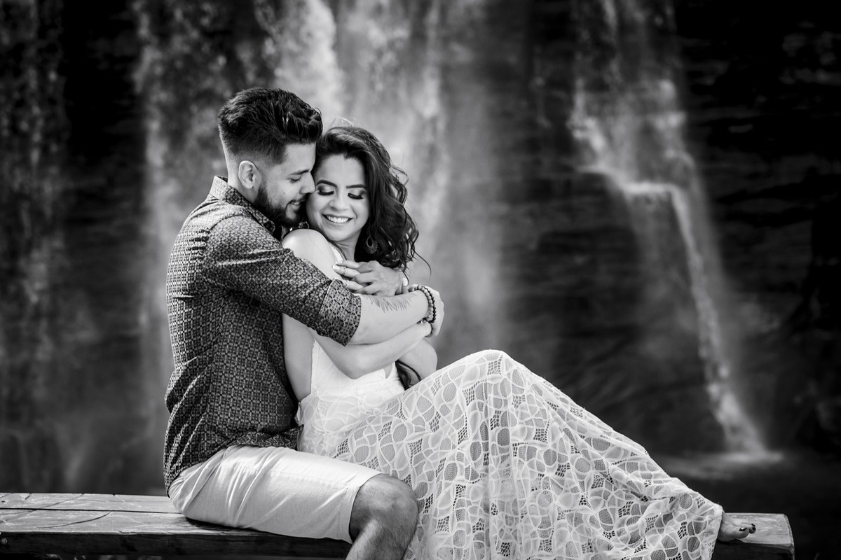 previa romântica Cachoeira Salto Corumba.