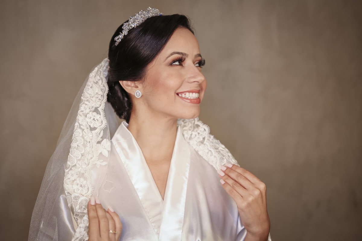 Mak noiva no salão de beleza