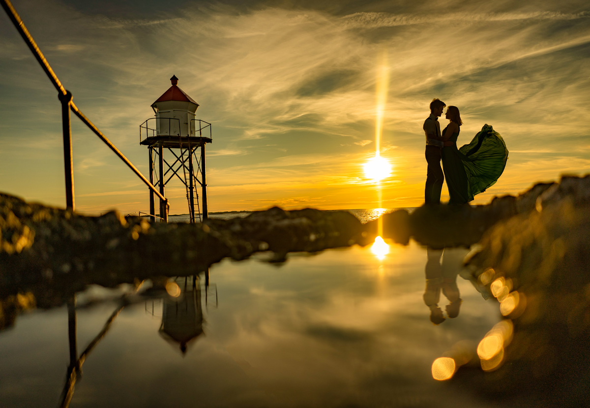 POr do Sol Noruega Pós Wedding Mutifocco