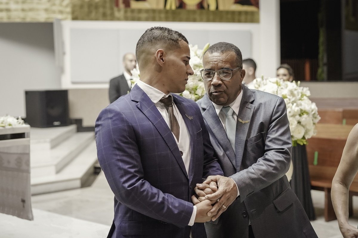 Cerimonia de casamento  - Entrada do casamento - Entrada do cortejo - Noivo - Mãe do Noivo - Pai do noivo 