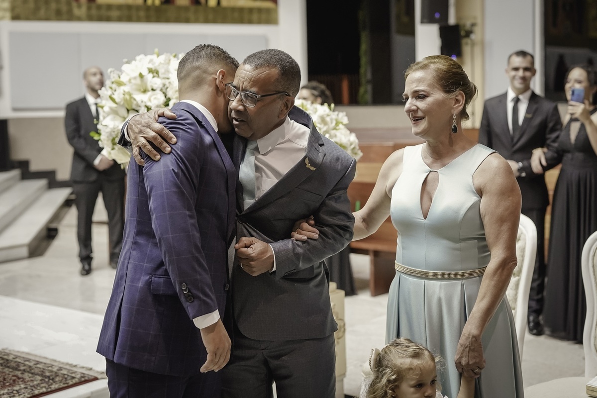 Cerimonia de casamento  - Entrada do casamento - Entrada do cortejo - Noivo - Mãe do Noivo - Pai do noivo 