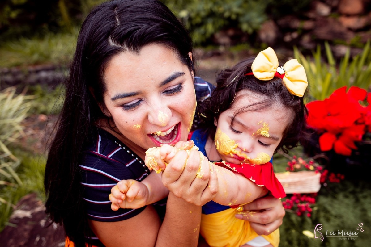Smash the cake Branca de neve, Ensaio de 1 ano , Ensaio Branca de Neve, Ensaio New garden, Ensaio familia  