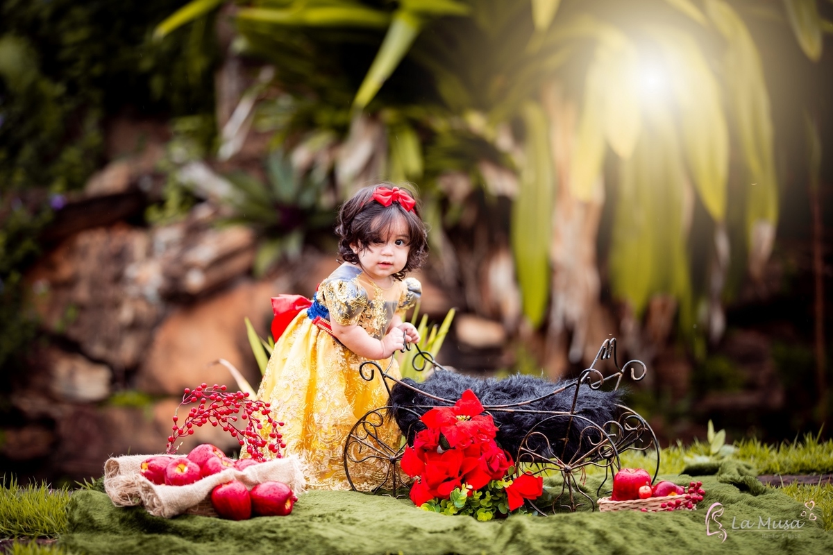 Smash the cake Branca de neve, Ensaio de 1 ano , Ensaio Branca de Neve, Ensaio New garden, Ensaio familia  