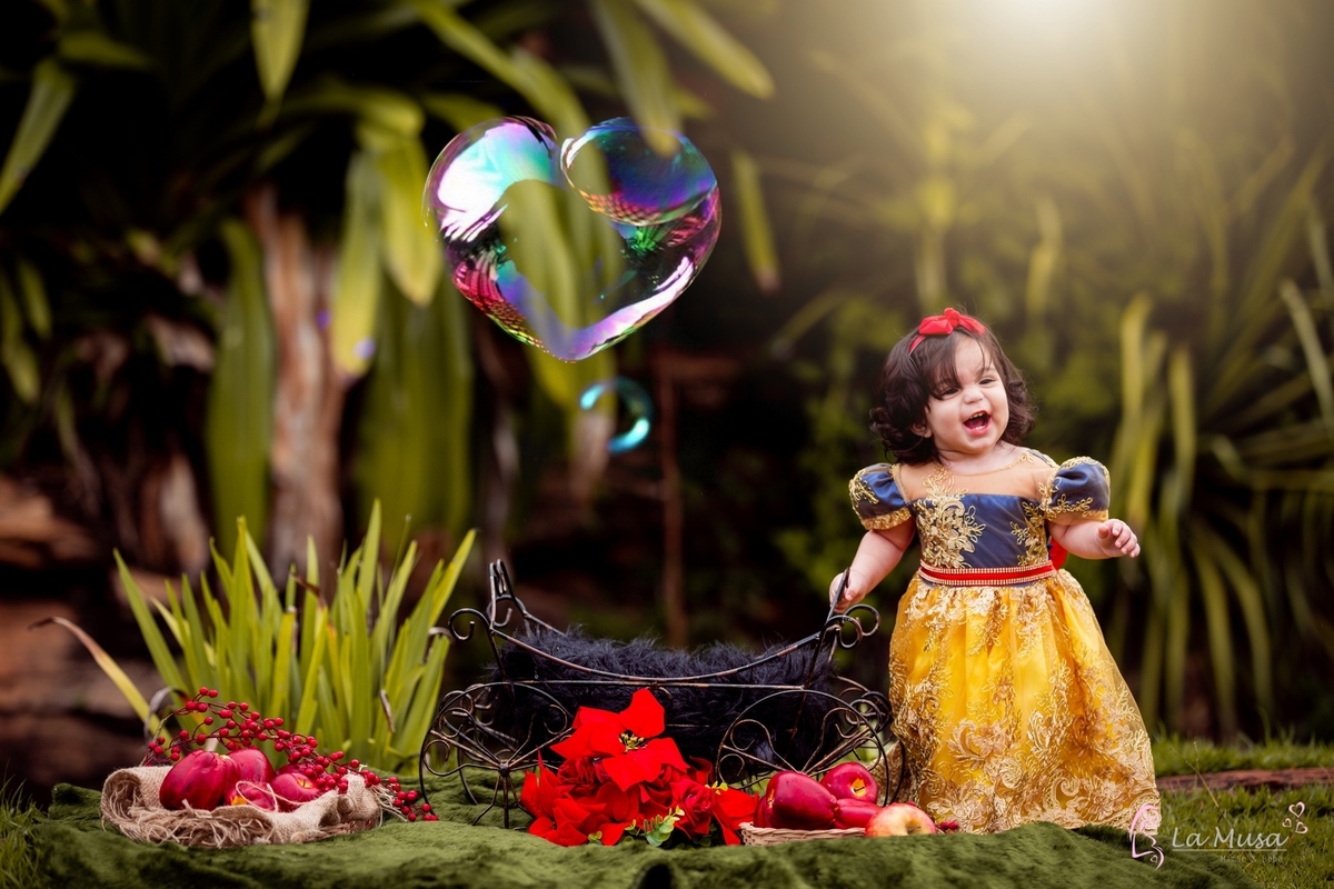 Smash the cake Branca de neve, Ensaio de 1 ano , Ensaio Branca de Neve, Ensaio New garden, Ensaio familia  