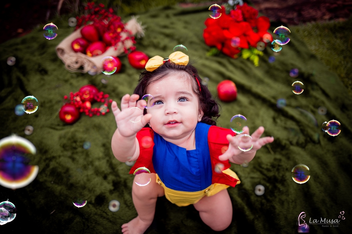 Smash the cake Branca de neve, Ensaio de 1 ano , Ensaio Branca de Neve, Ensaio New garden, Ensaio familia  