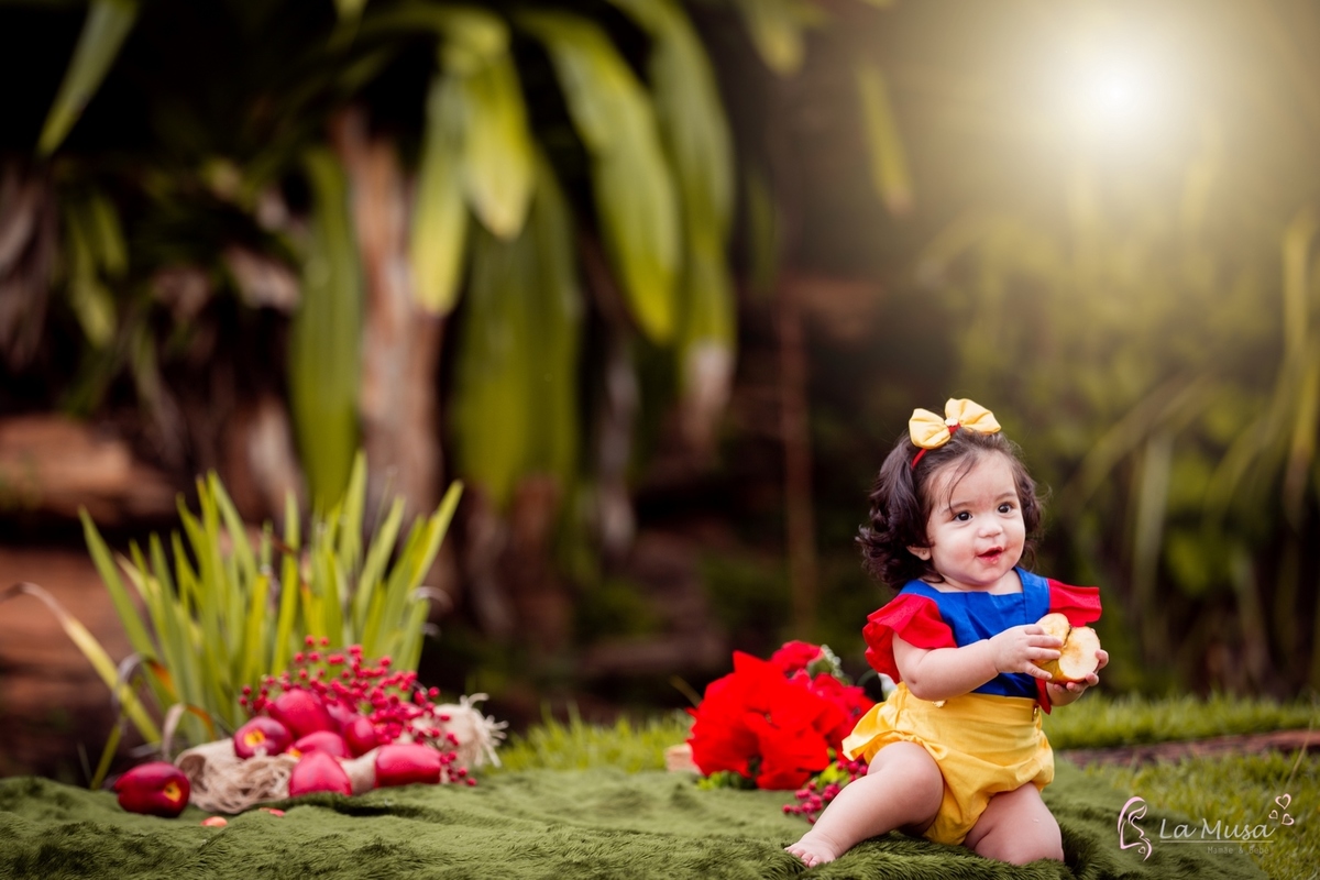 Smash the cake Branca de neve, Ensaio de 1 ano , Ensaio Branca de Neve, Ensaio New garden, Ensaio familia  
