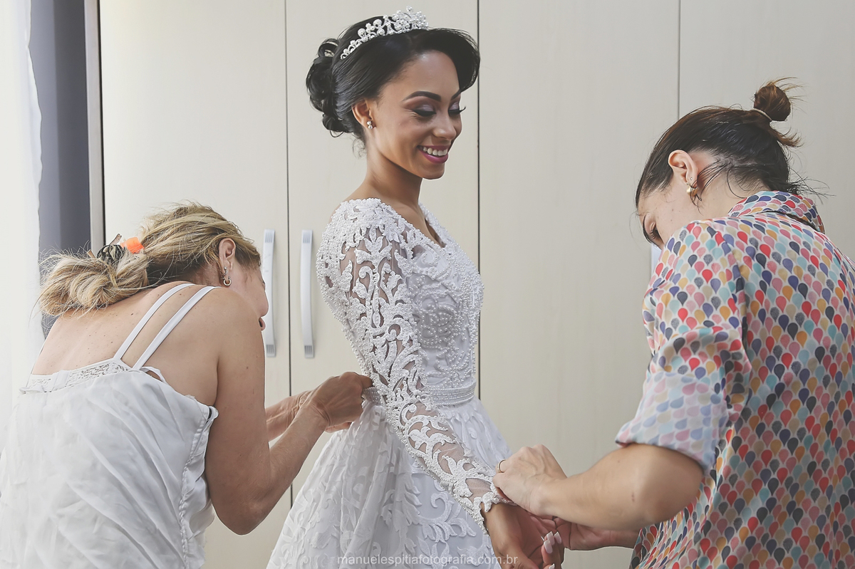 Make da noiva Rayssa, de seu casamento com Ulysses.