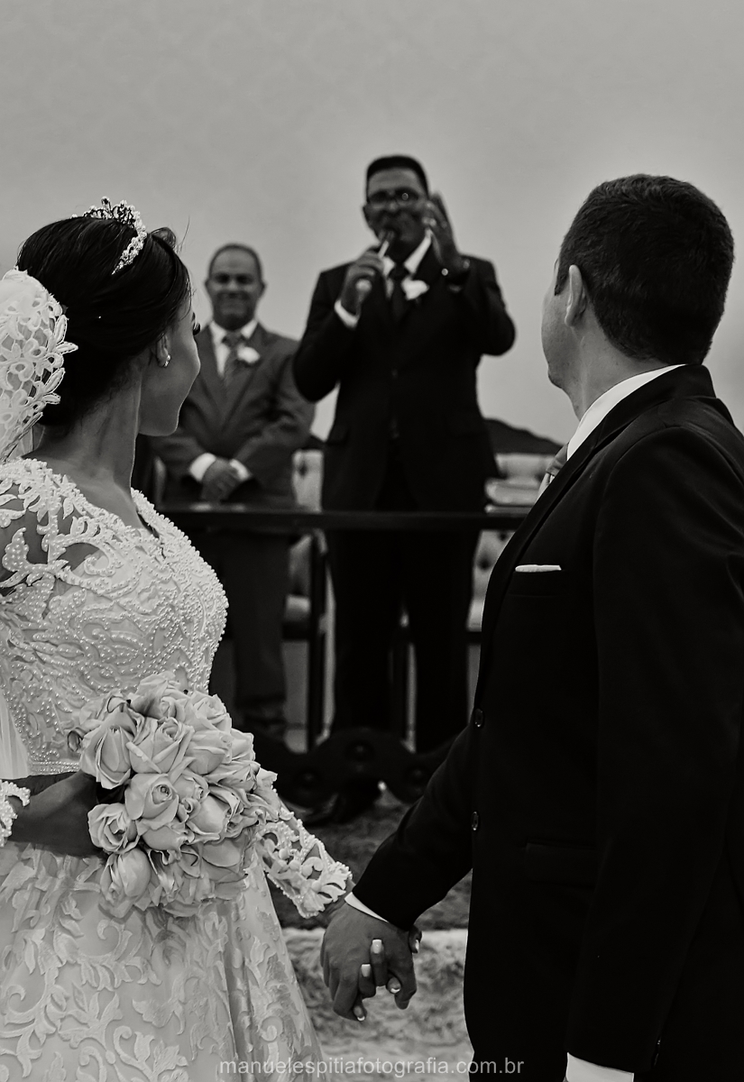 A benção dos noivos.