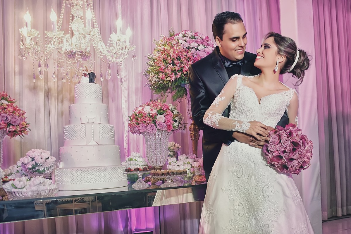 A foto na mesa de bolo!