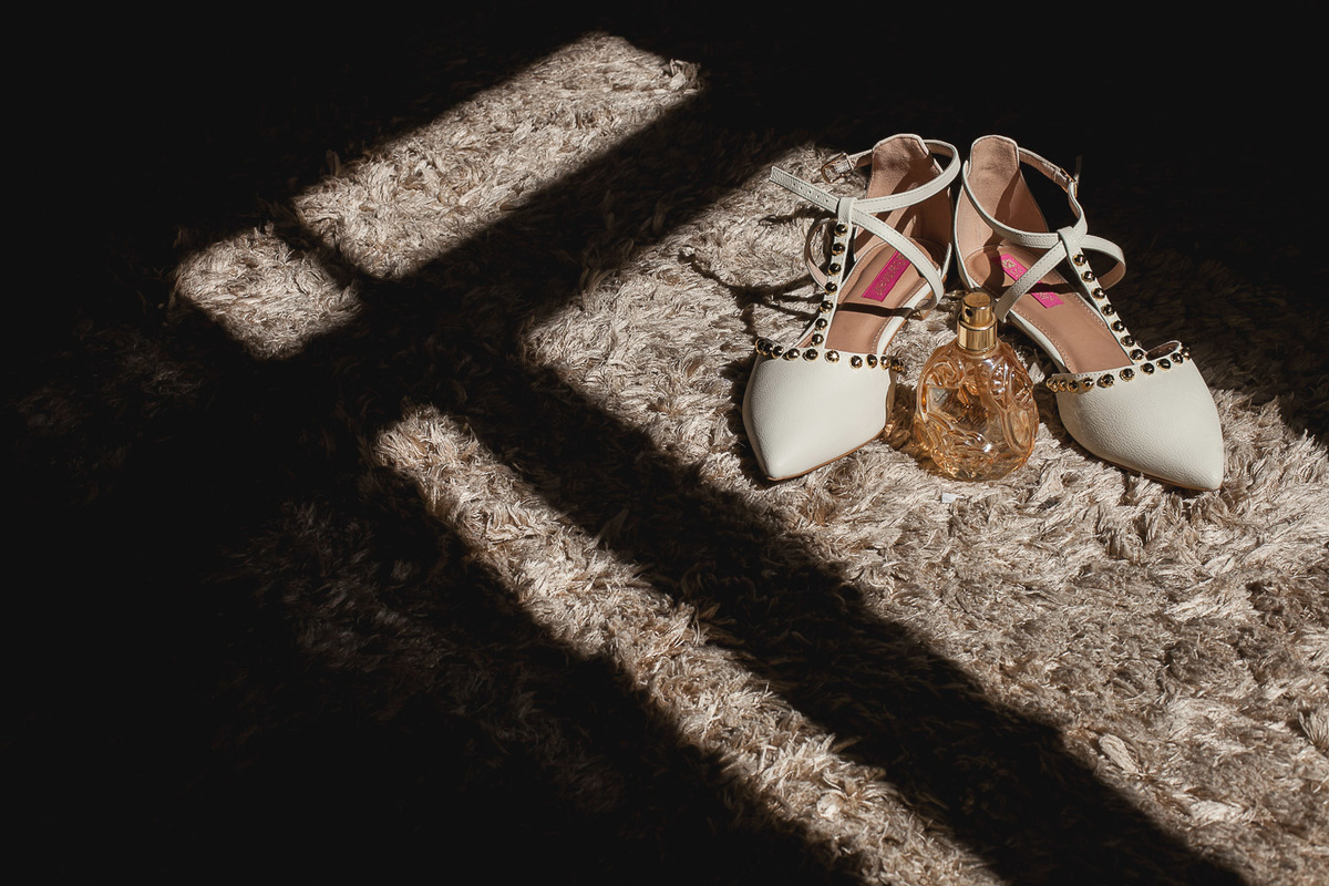 sapado e perfume da noiva