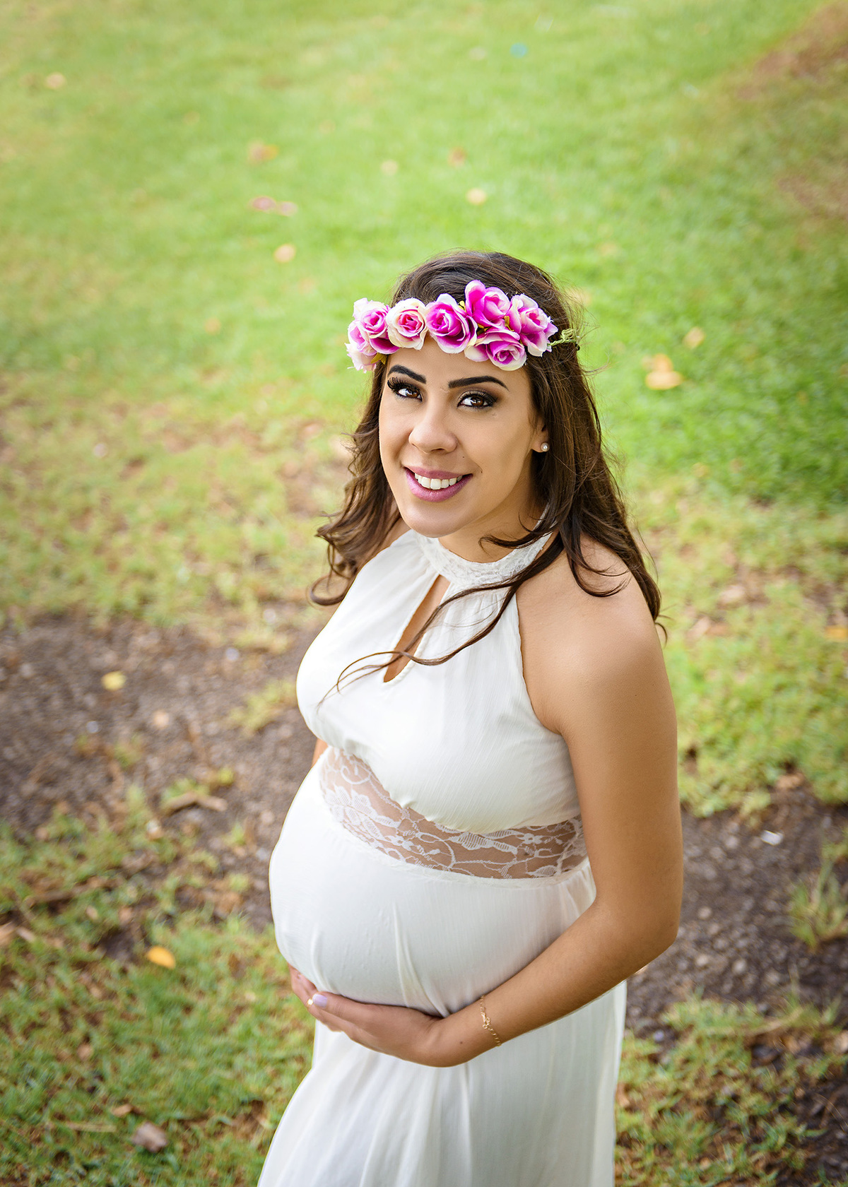 coroa de flores para gestante 