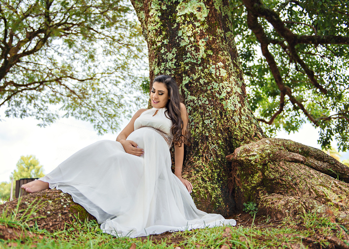 gestante de vestido