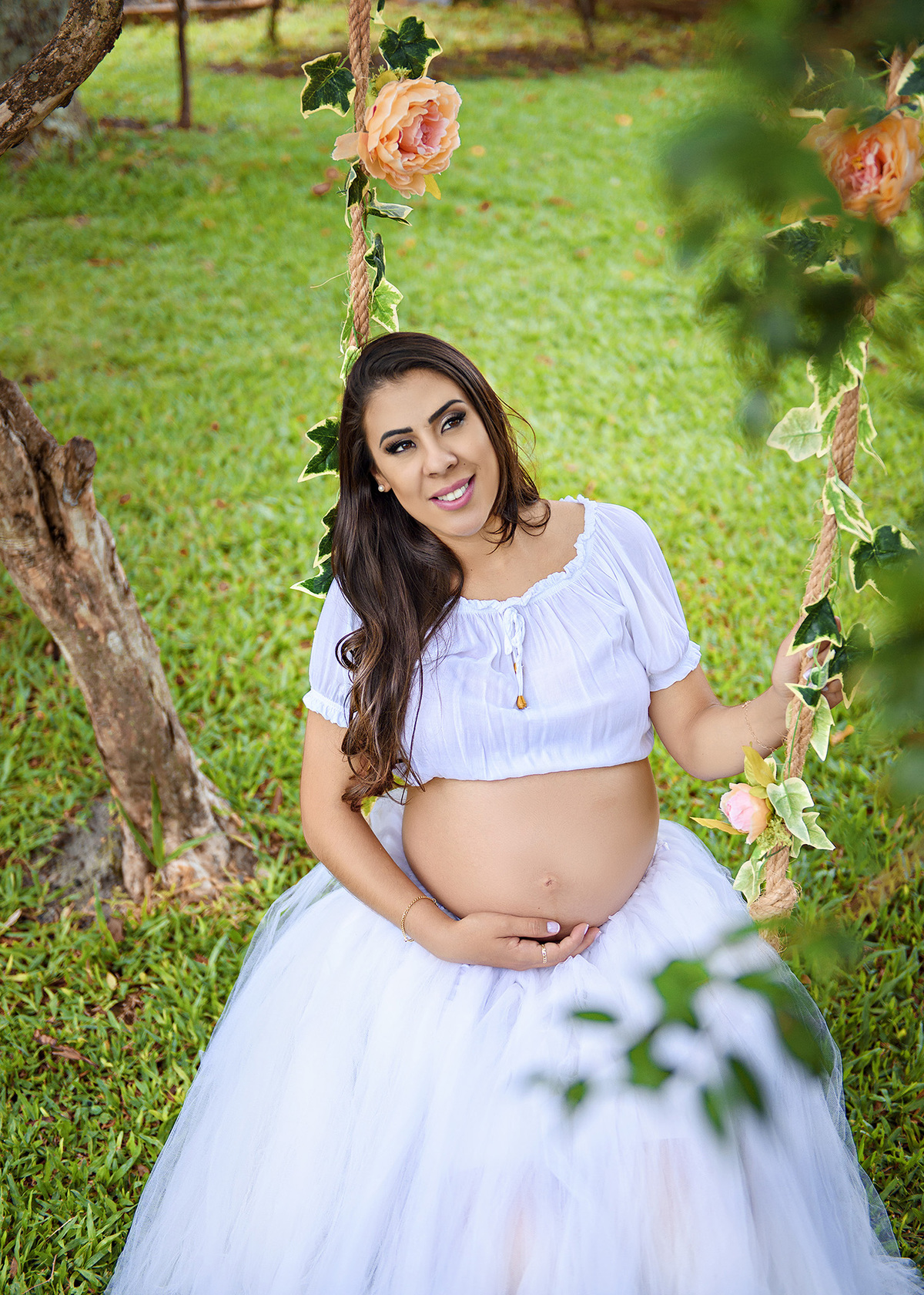 gestante no balanço