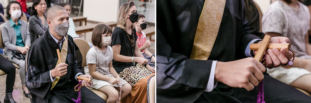 Batizado do Fábio que aconteceu na Catedral Budista Nikkyoji em São Paulo SP